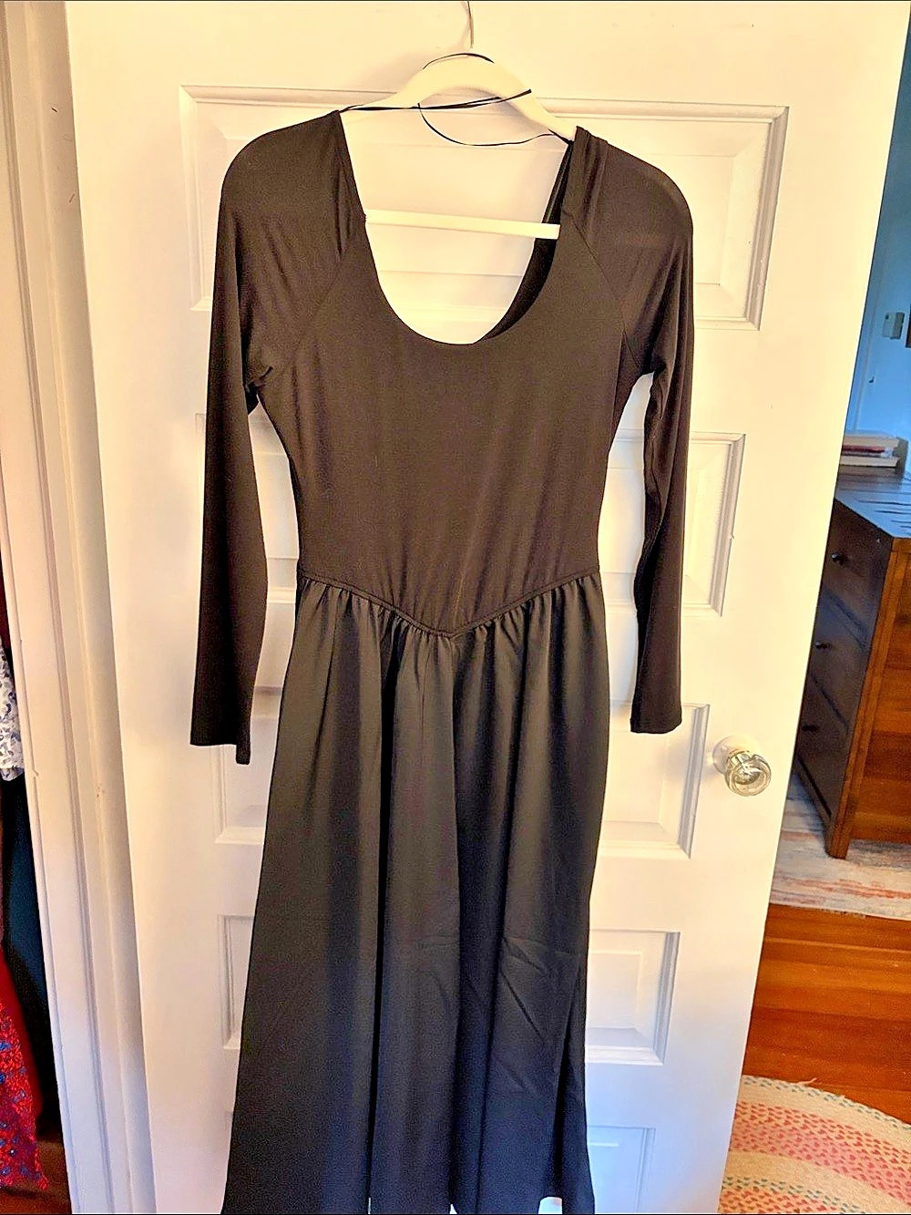 Black Long Sleeve Maxi Dress Like New